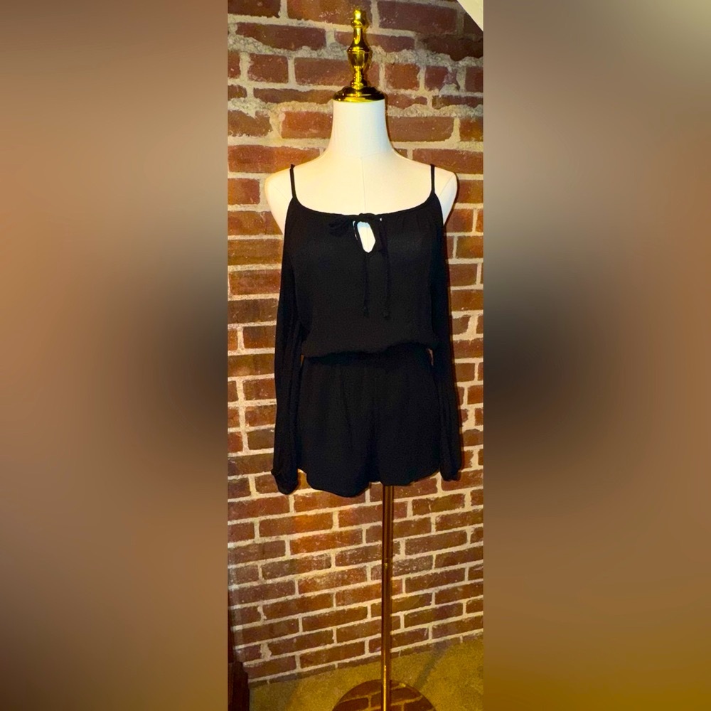 Saks Fifth Ave black long sleeve romper
